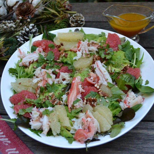 Crab Salad with Avocado and Grapefruit アボカドとオレンジの入った蟹サラダ