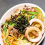 キムチ塩焼きそば /　サバと豆腐のコチュジャン煮