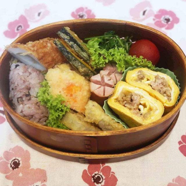 今週のお弁当いろいろと　日替わりランチと　アライグマ♪