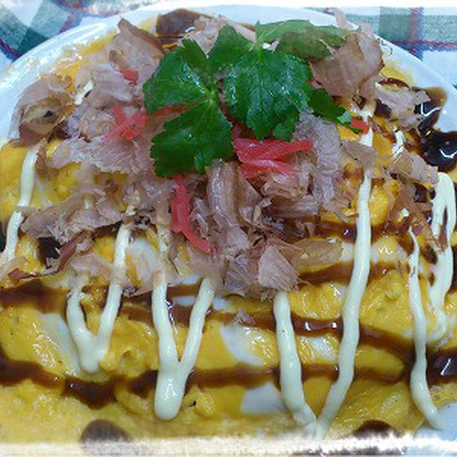 山盛りの豚ペイ焼きと、『フラバンジェノール（R）　ジェル』