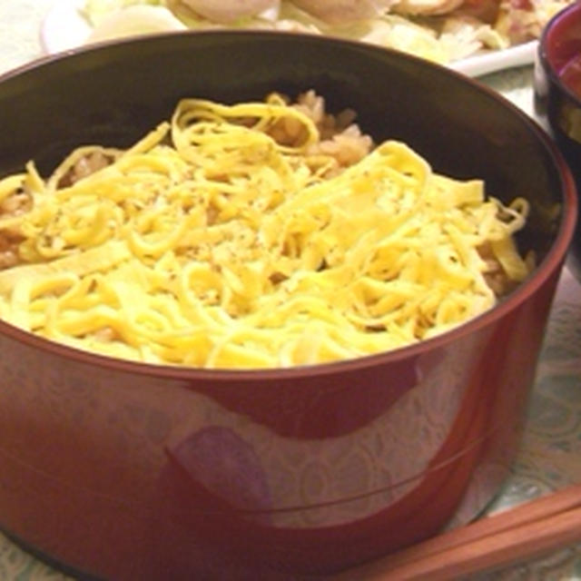 うなぎの混ぜごはんとしっとり鶏ハムで夕ご飯♪