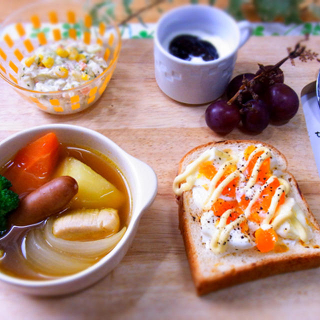 温泉卵トースト &amp; 最近の晩ご飯は・・