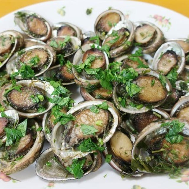 旬のトコブシ料理とクレソンのお花～