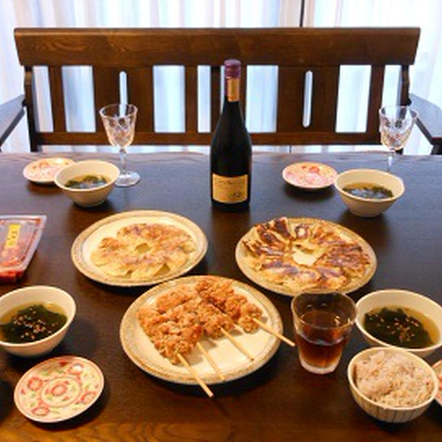 ６月１１日の夕飯　***　餃子　と　嬉しいお土産　***