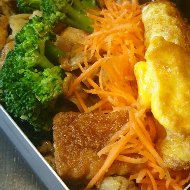 生姜焼き弁当と朝ごはん