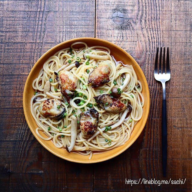 牡蠣としめじの和風パスタ♡【#簡単レシピ#パスタ】