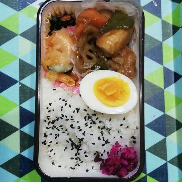 毎日弁当４　【連休明けの酢鶏弁当】