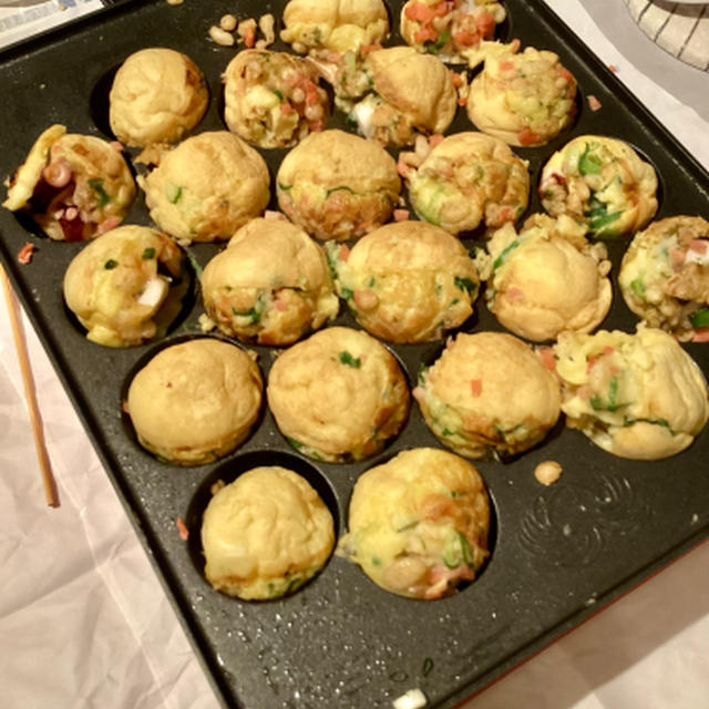 煮しめに飽きて、夕食はたこ焼き
