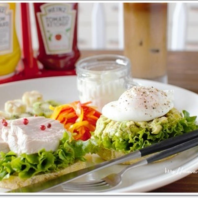 オープンサンドでワンプレート朝ごはん