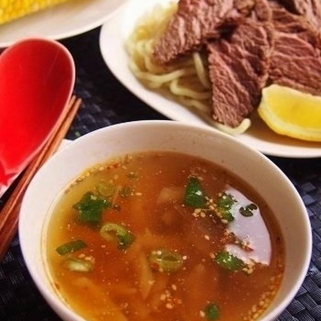 柔らか牛肉で♪ あっさりつけ麺