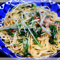 ツナと水菜のパスタん。