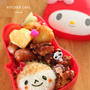 赤いリボンの女の子弁当