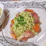 冷製ジェノベーゼパスタと明太ポテトグラタン☆