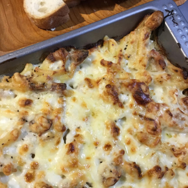 薄く焼いてと言われたチキンマカロニグラタン