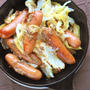 ビールに合う簡単おつまみ〜ソーセージと蒸し焼きキャベツが甘い〜！