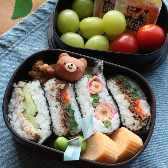 次男くんの校外学習弁当【おにぎらず】☆近場でお出かけ