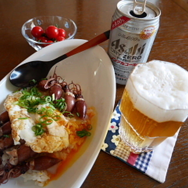 ドライゼロとホタルイカのっけ丼