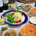 ◆トムヤン風のスープにおからサラダでおうちごはん♪～緩やか糖質制限中