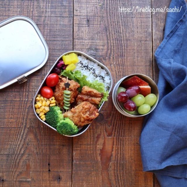 息子の＊唐揚げ弁当♡【#お弁当#唐揚げ#人気のおかず】