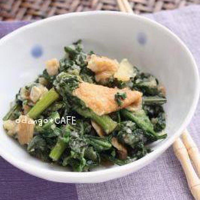春菊と板麩のみぞれ煮
