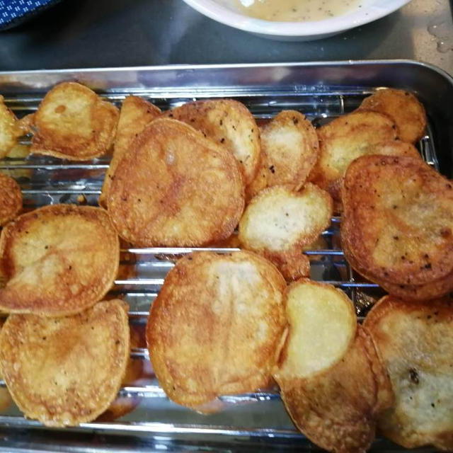 三方原馬鈴薯で作る簡単ポテトチップスチキチキボーン味のレシピ
