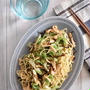 白菜と油揚げの塩昆布焼きそば