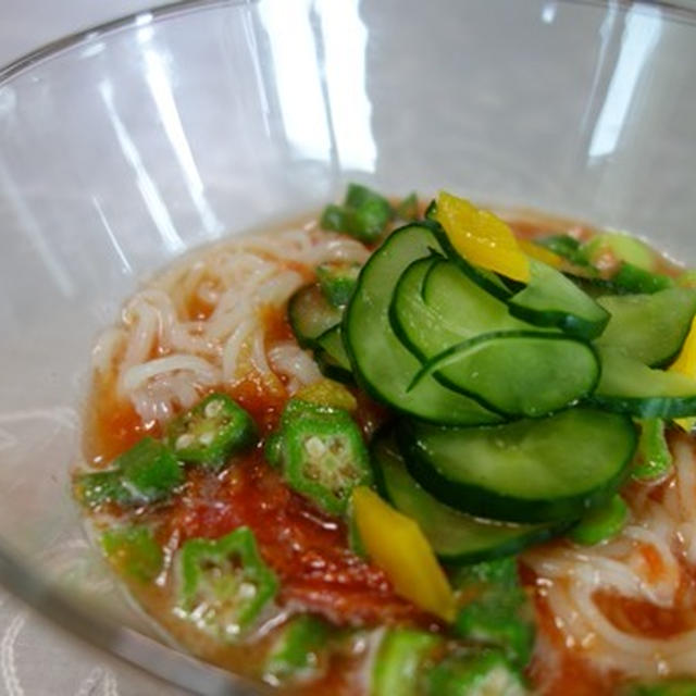 シャーベットトマトの素麺