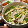 ラーメン的なものが食べたいときは。豚肉と水菜のすまし汁