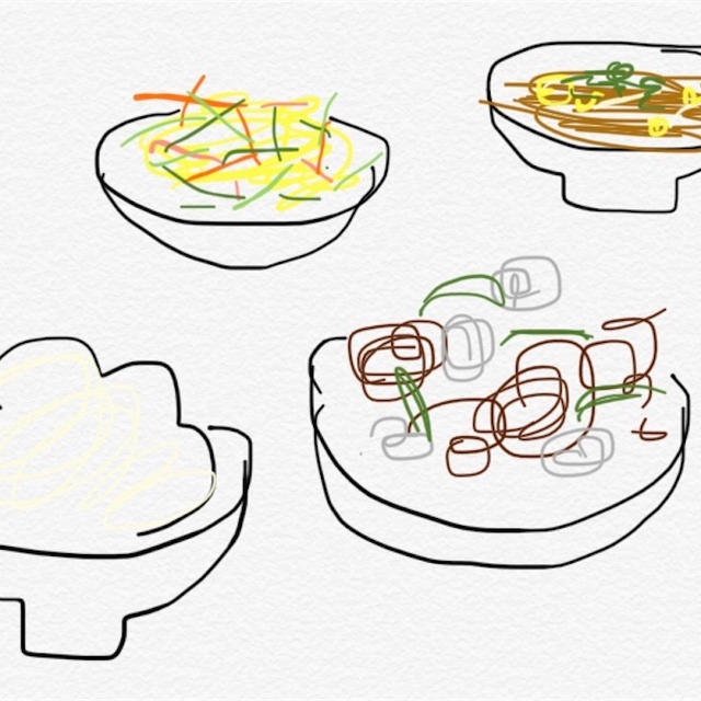 牛肉とこんにゃくの煮物 と お絵かきいろいろ