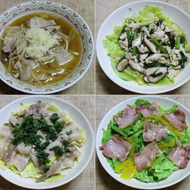 続・もやしをラーメンスープ風スープで食べる試み、他：野菜食日記[229]-[232]