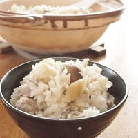 土鍋で炊き込みご飯～調味料は福神漬♪～