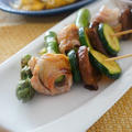 【タカラモニター】アスパラ豚肉巻きと野菜の串焼き by アップルミントさん