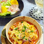 熱々とろ～り 「鶏肉と根菜のトマトチーズグラタン」♪