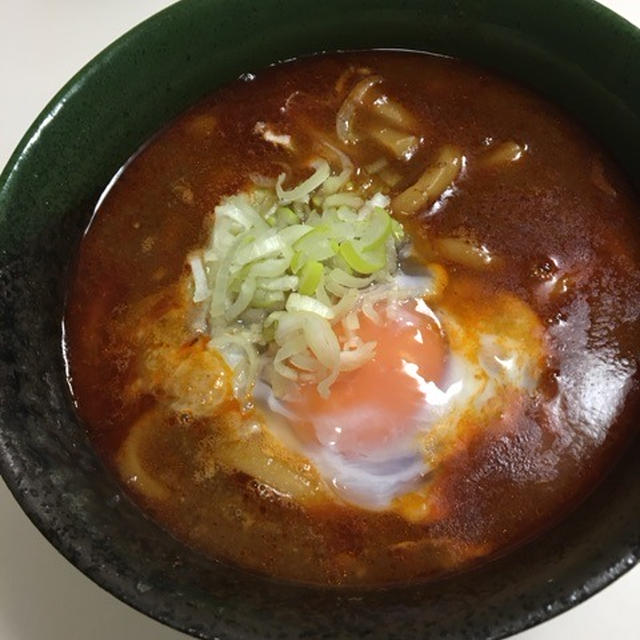 麻婆カレー温玉うどん 笑笑