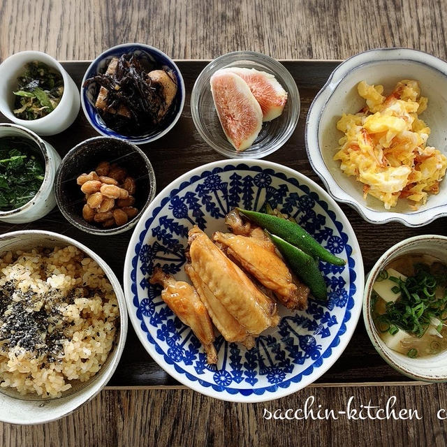 骨を強くするごはん★鶏のすっぱ煮定食