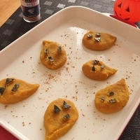 ハロウィンバージョン♪かぼちゃ餡オバケミルクプリン☆スパイス大使☆
