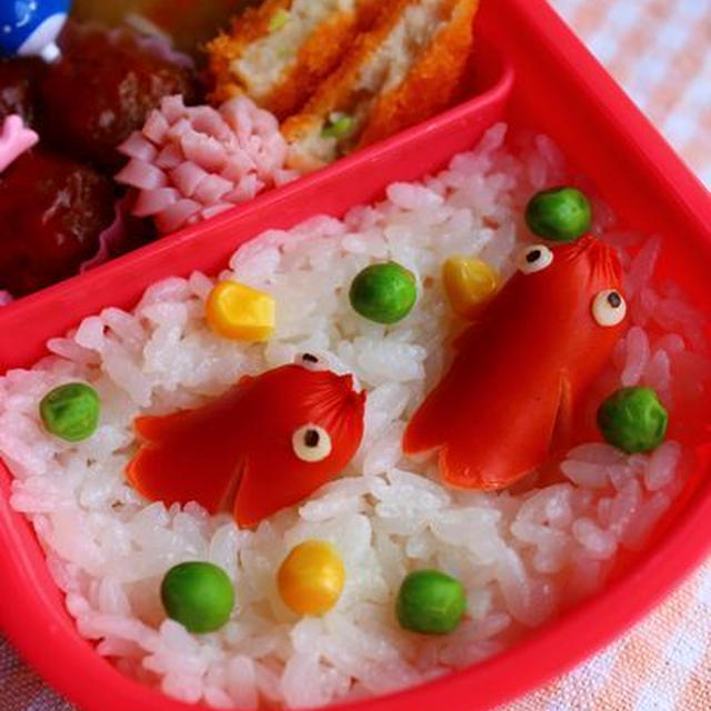 キャラ弁**スイスイ金魚さん