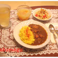 カレー＊お豆腐乗せ洋風サラダ＊