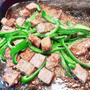 #おうちごはん #ホットプレート #節約ごはん ホットプレートでピーマンとサイコロ...