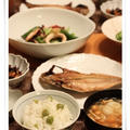 するめいかと春キャベツの生姜炒め、えんどう豆ごはん、きゅうりの塩麹もみで和食ごはん♪ by Junko さん