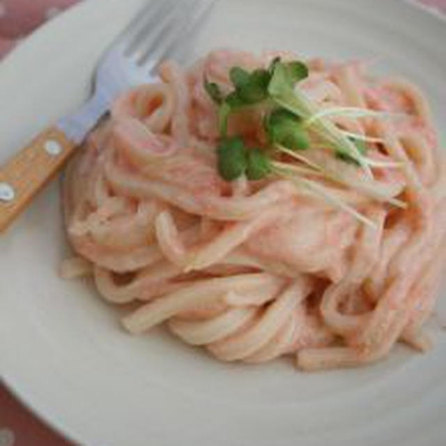 クリーミーめんたいこうどん