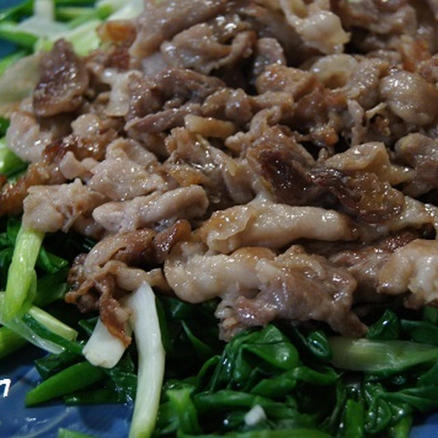☆わけぎ+豚肉の生姜焼き☆