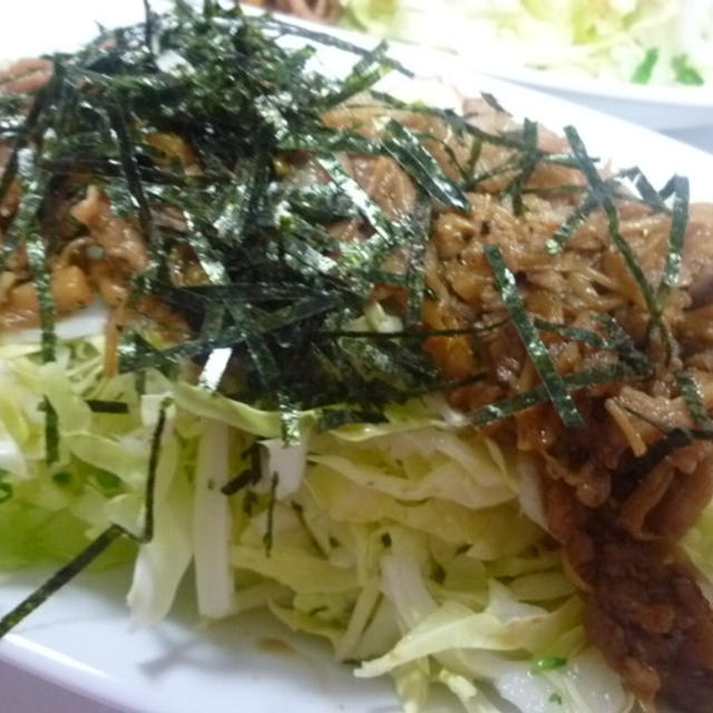 春キャベツのお肉のサラダ★