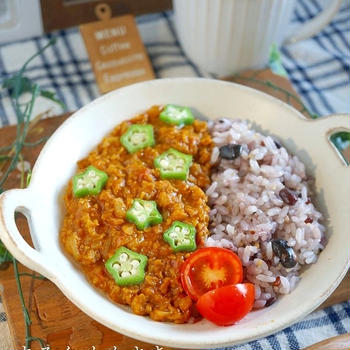 家族もお気に入り♪ヘルシーでスパイシーな『大豆ミートのキーマカレー』（タイアップ）＆京都続き