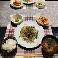肉野菜大葉バター炒めの献立