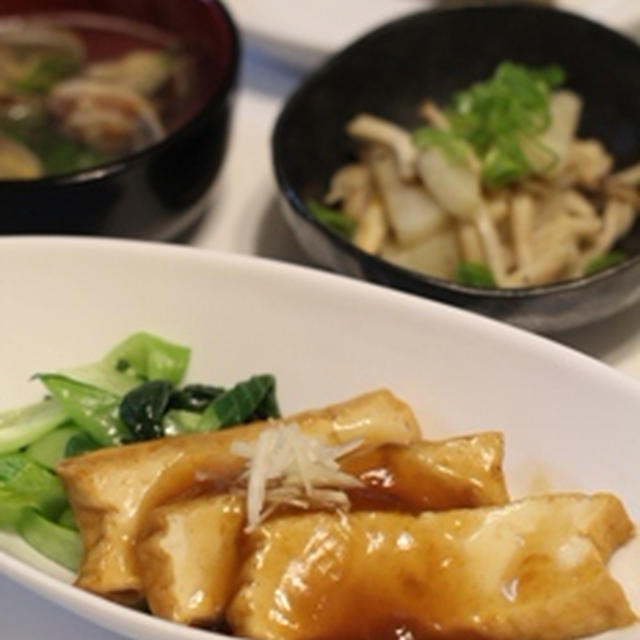 厚揚げの中華煮とかホッケの塩焼きとか♫