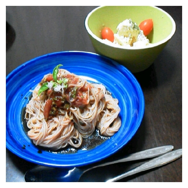 昨日の夕ご飯☆カペリーニde冷製パスタ