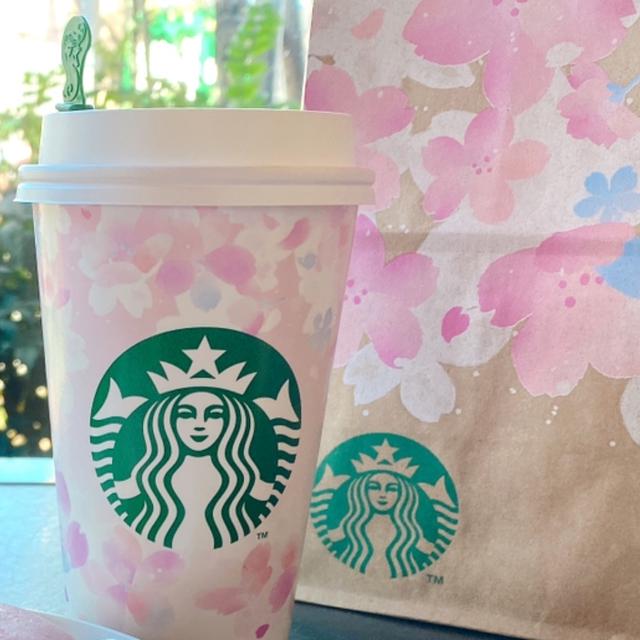 お知らせ♡ と  朝【スタバ】さくら満開♡