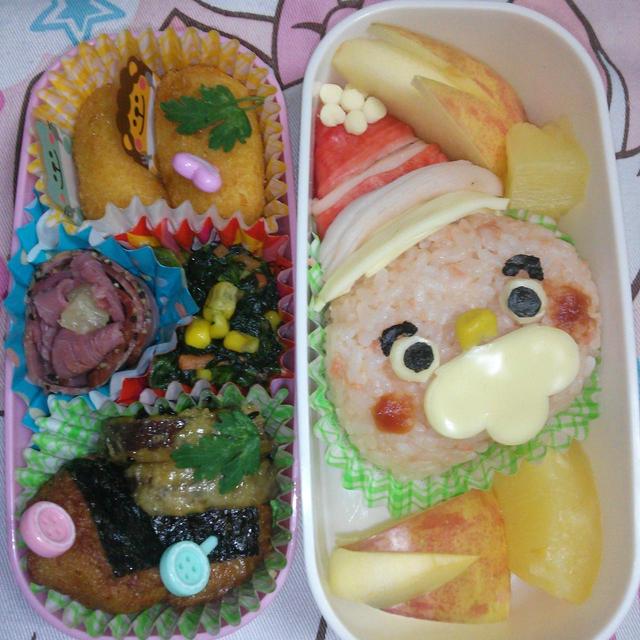 喜んでくれるかな？簡単キャラ弁♪＆苺タップリケーキだよ！