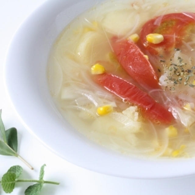 【キレイ料理レシピ】夏野菜のさっぱりスープ